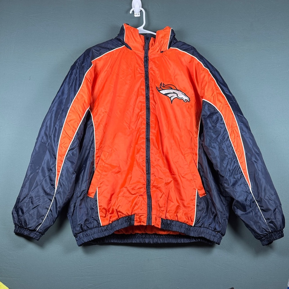 NFL Orange and Navy Puffer Jacket